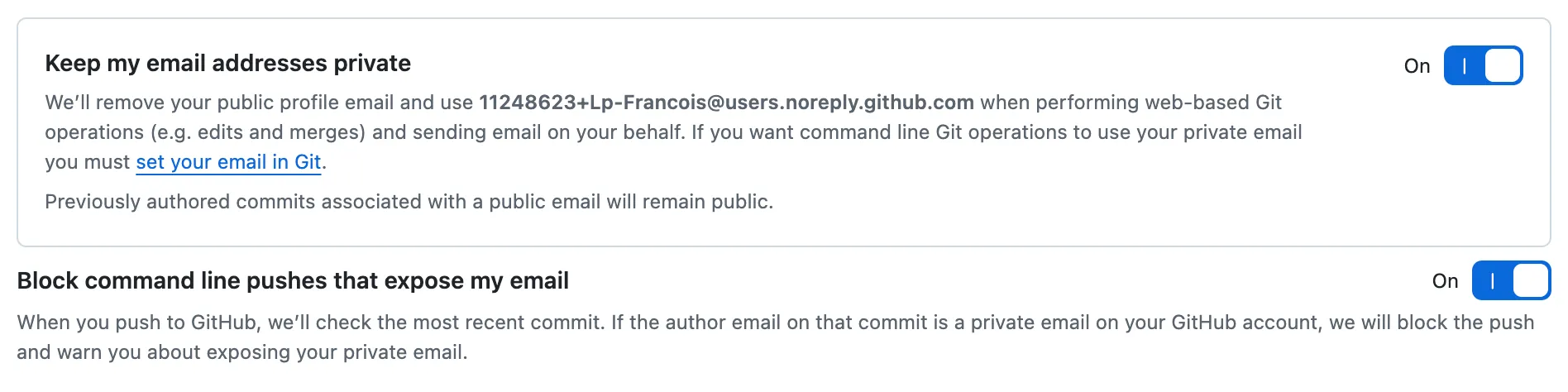 Private email